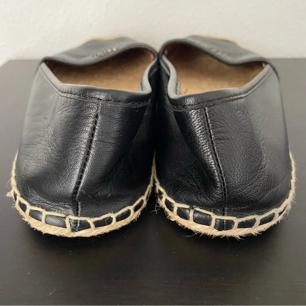 Coach Womens Rhodelle Soft Lambskin Leather Espadrille Flat Loafer Slip On